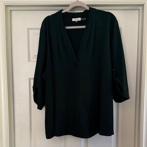 Calvin Klein Black V-Neck Blouse